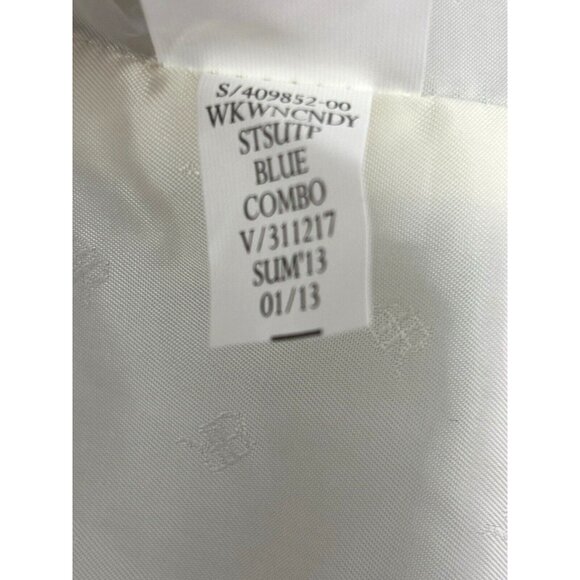 Banana Republic Womens Blue Striped Cotton Blazer & Skirt Suit Set Size 2 - Picture 3 of 10